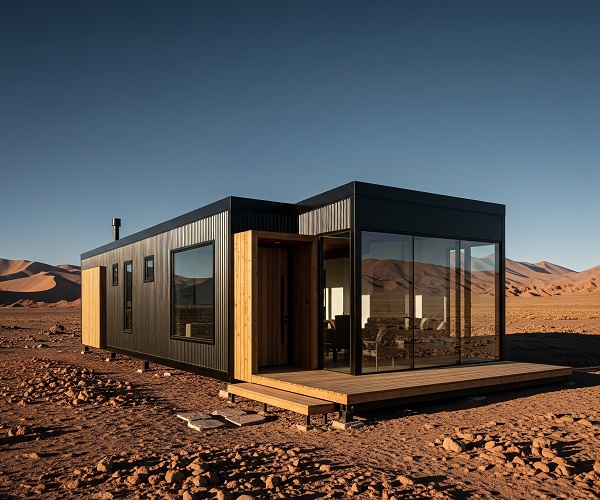 Casa prefabricada estilo industrial