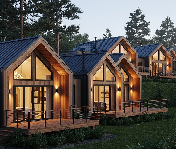 Prefabricadas estilo rústico moderno